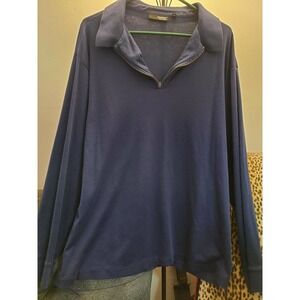 Murano Liquid Cotton Men's Pullover 1/4 zip Long Sleeve Shirt Size 3XT (i)